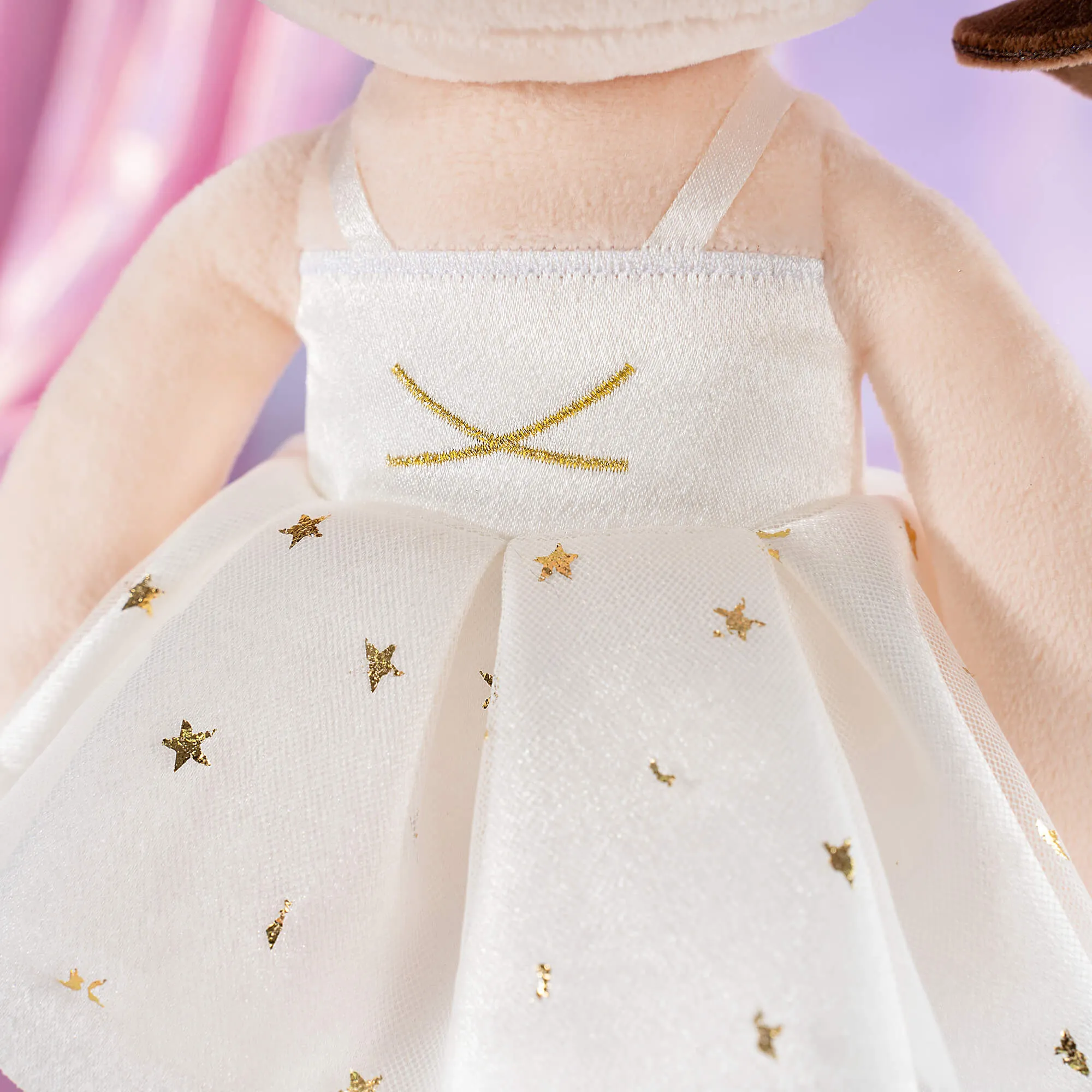 Gloveleya 9-inch Toddler Backpack Plush Curly Ballet Girl Dolls Backpack White Ballet Dream