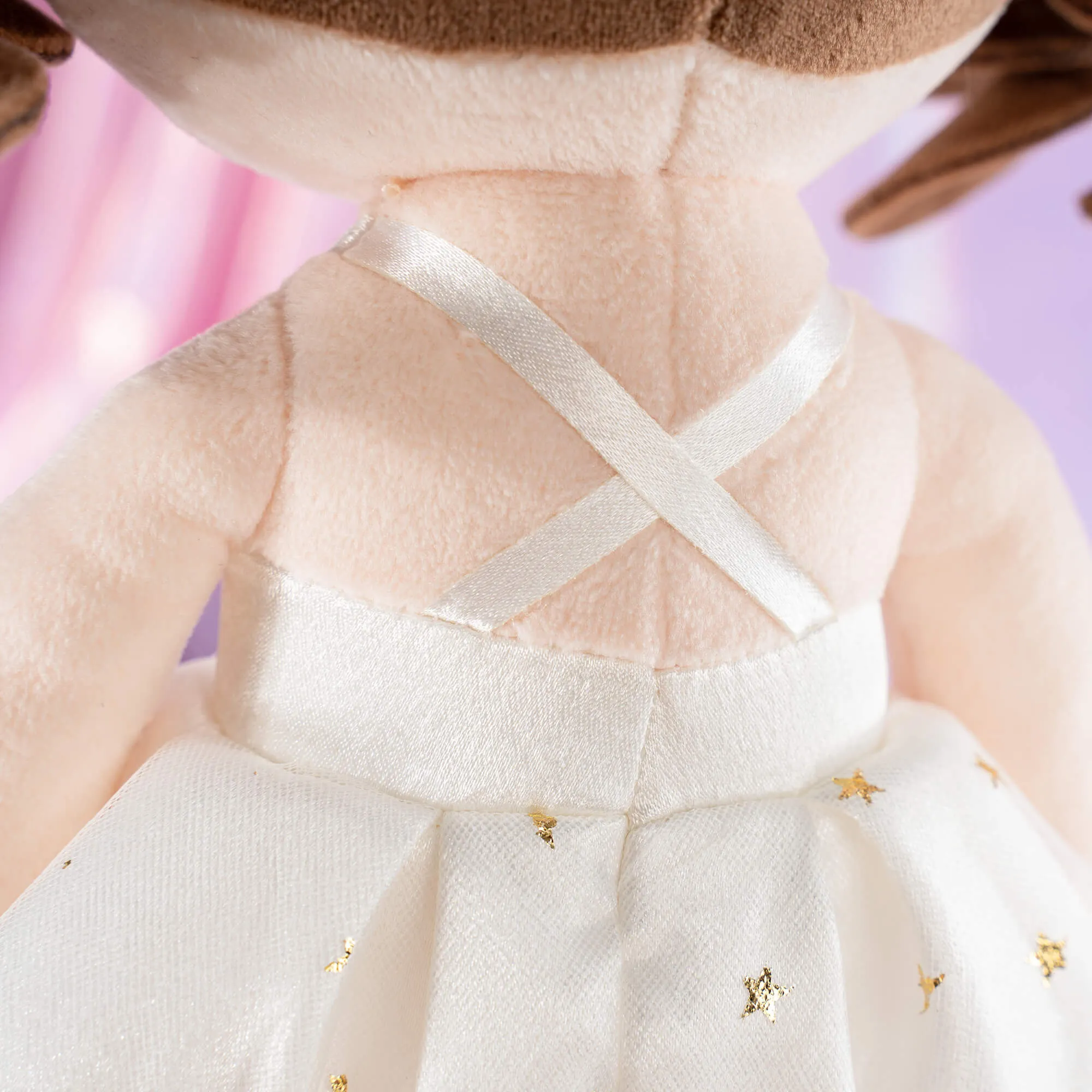 Gloveleya 9-inch Toddler Backpack Plush Curly Ballet Girl Dolls Backpack White Ballet Dream