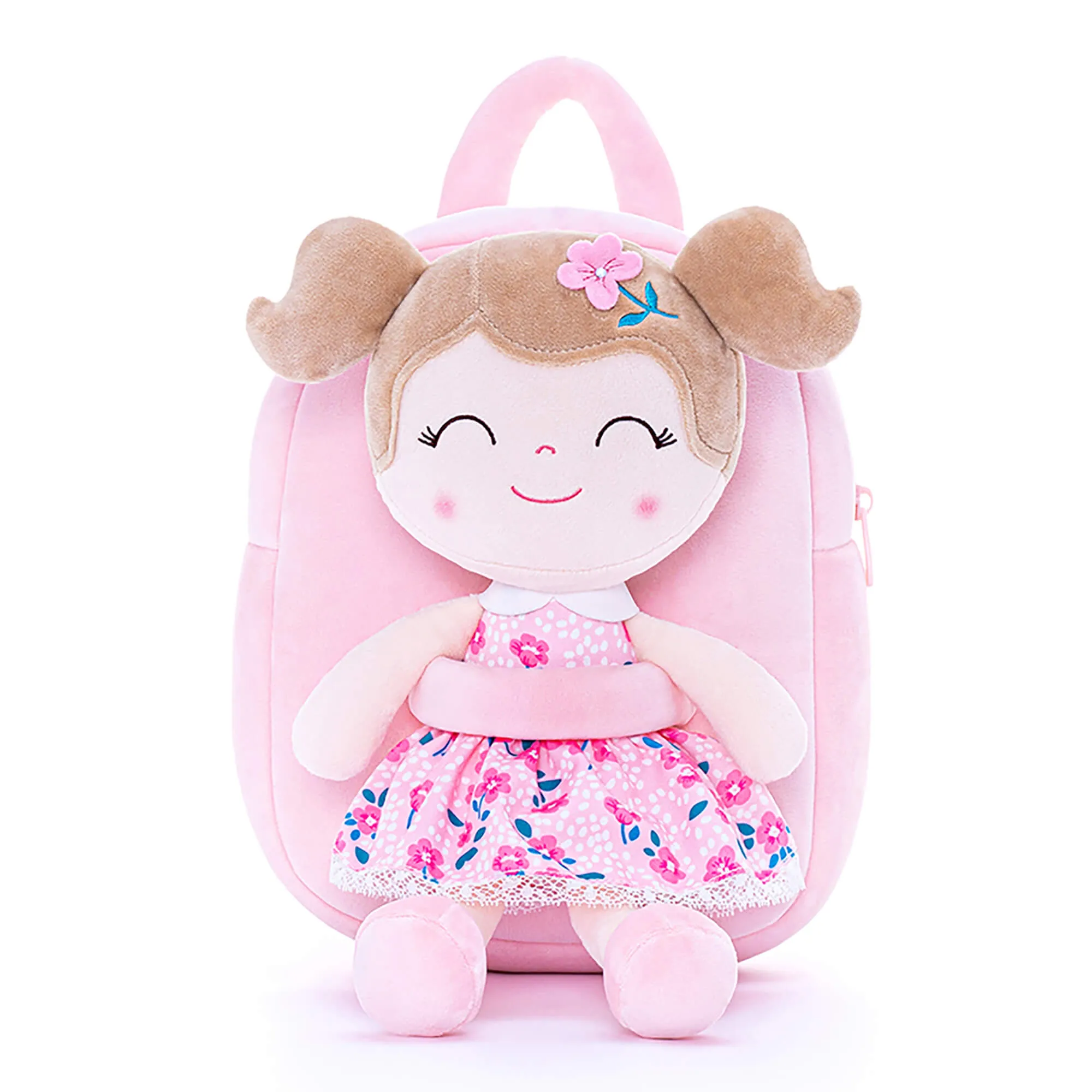 Gloveleya 9-inch Toddler Girls Backpack Girl Gifts with Flower Fairy Girls Doll in Cherry Blossom Skirt