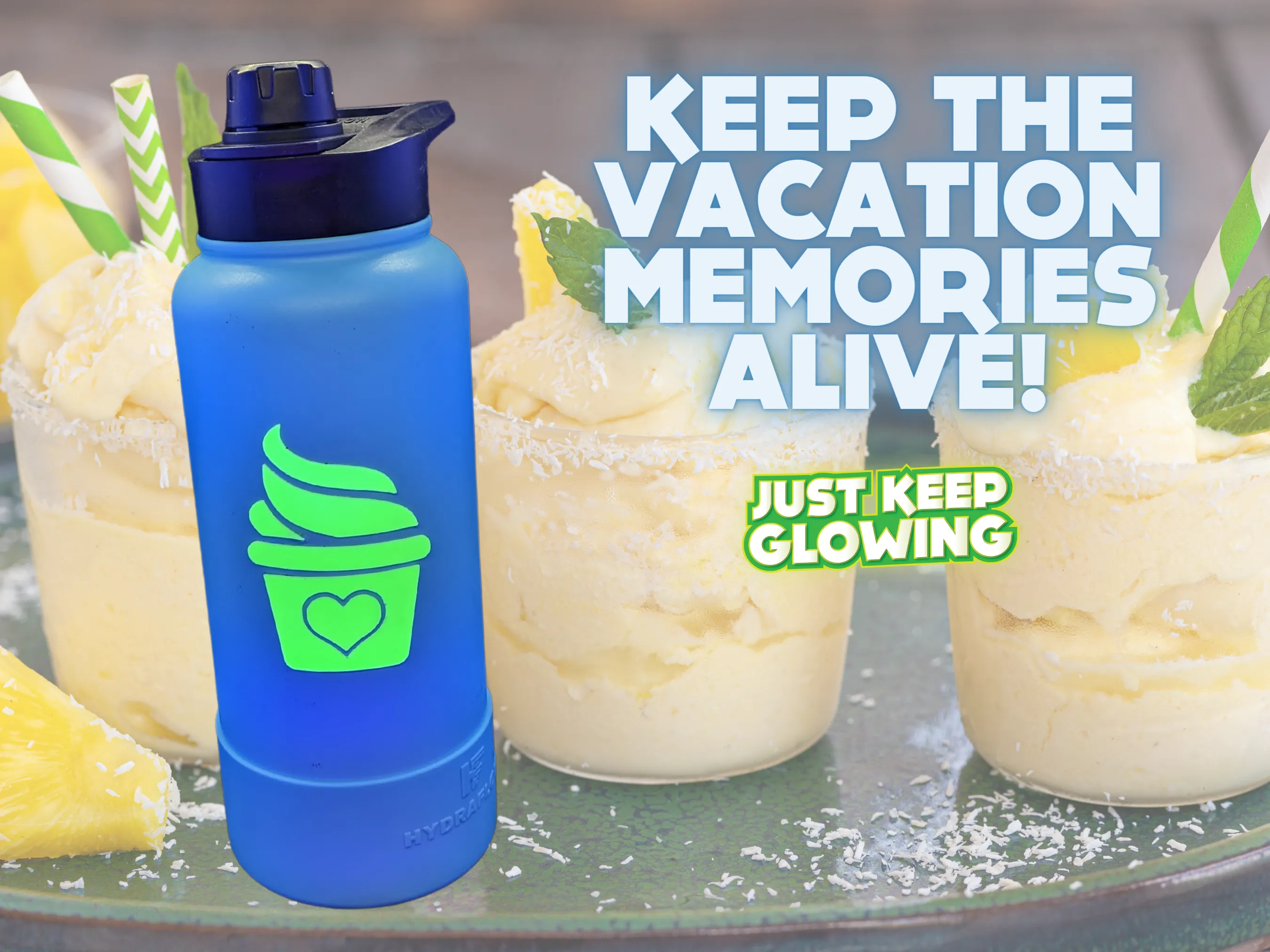 GLOW IN THE DARK PINEAPPLE GLOW WHIP DECAL STICKER