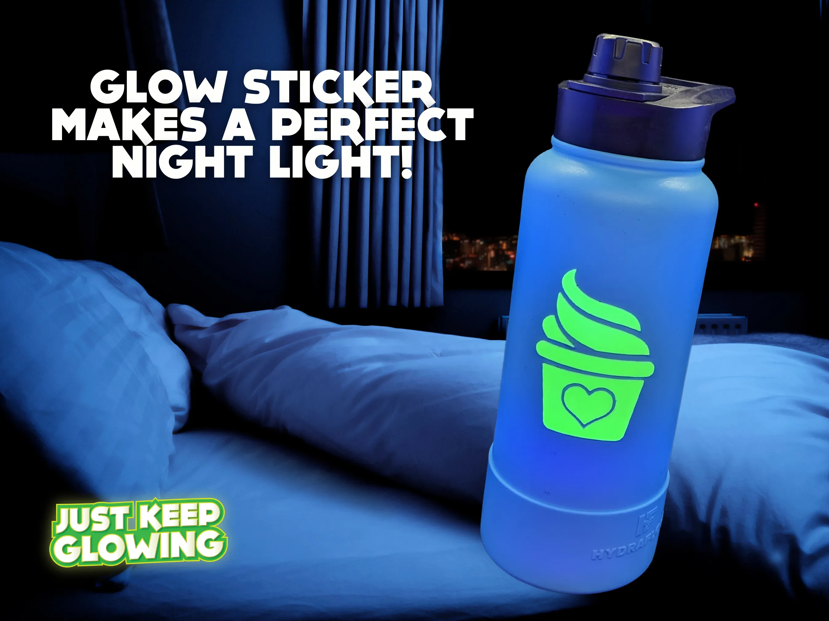 GLOW IN THE DARK PINEAPPLE GLOW WHIP DECAL STICKER