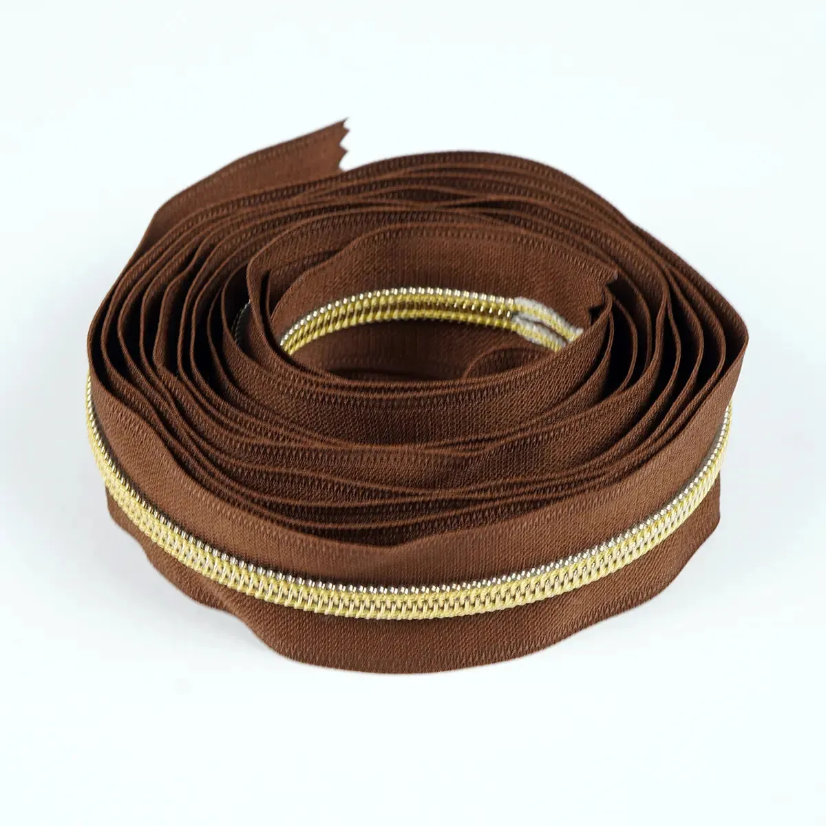 Gold Metallic Nylon No 5 Zipper 3 Yards Roll