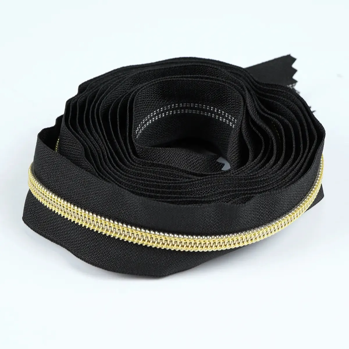 Gold Metallic Nylon No 5 Zipper 3 Yards Roll