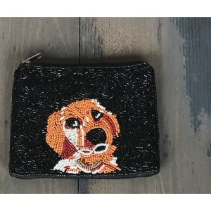 Golden Retriever Dog Mom Seed Beaded Coin Purse