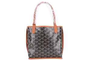 GOYARD ANJOU MINI BAG BLACK AND TAN COLOR WITH DUST COVER
