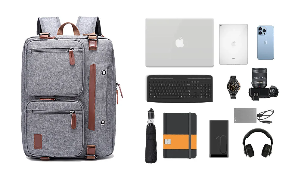 GREY LAPTOP BAG (3-IN-1)