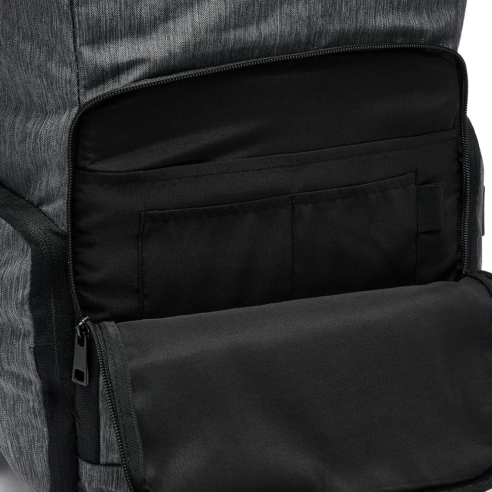 Grey Roll-Top Tech Backpack