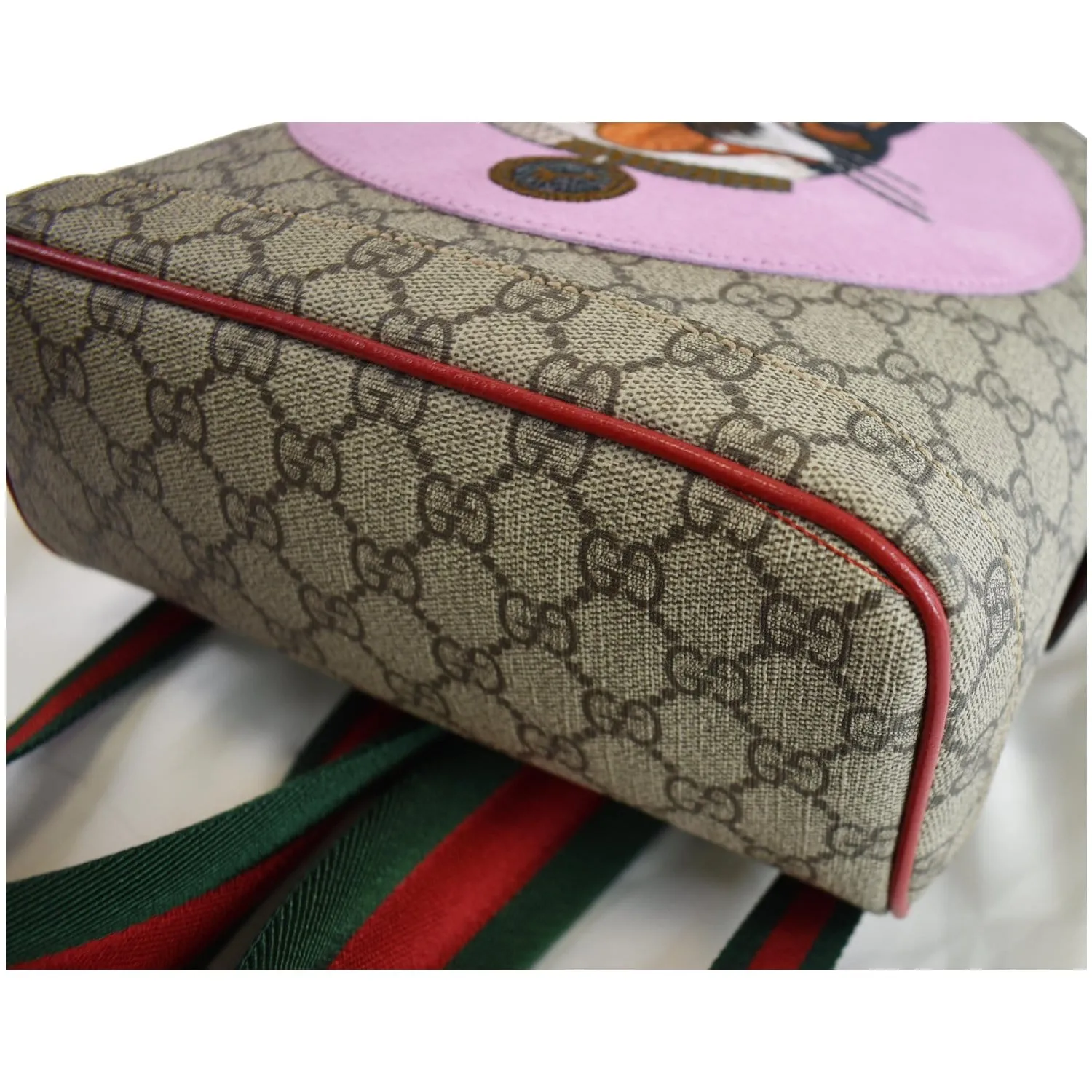 GUCCI Bosco GG Supreme Canvas Backpack Bag Beige 495621