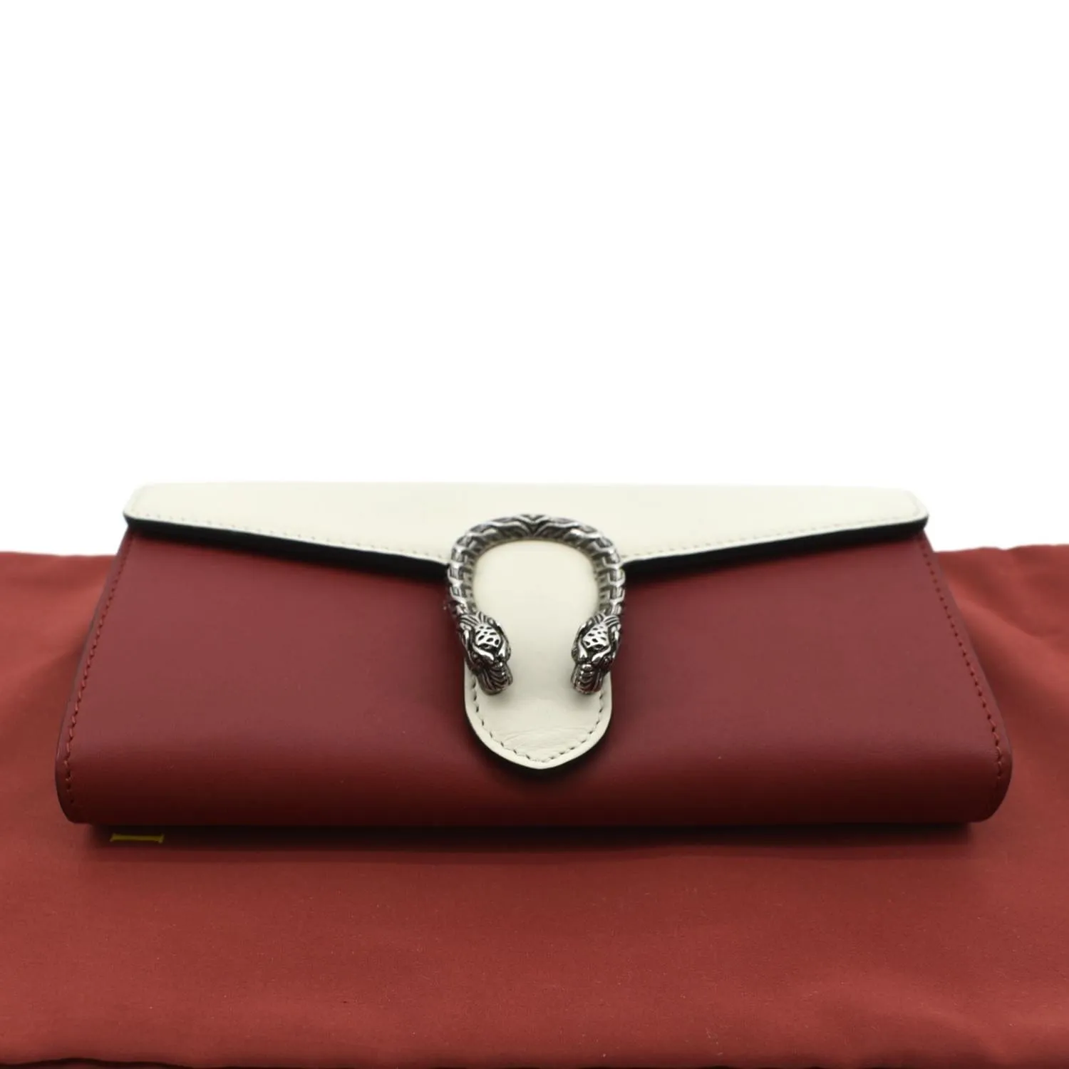 GUCCI Dionysus Leather Chain Clutch Red 404141