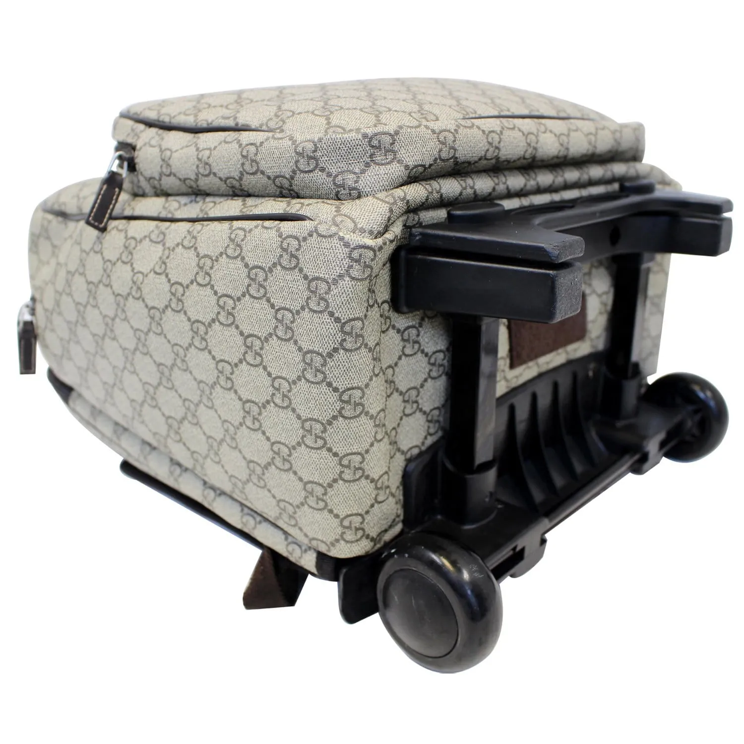 Gucci GG Supreme Canvas Trolley Backpack Bag Beige