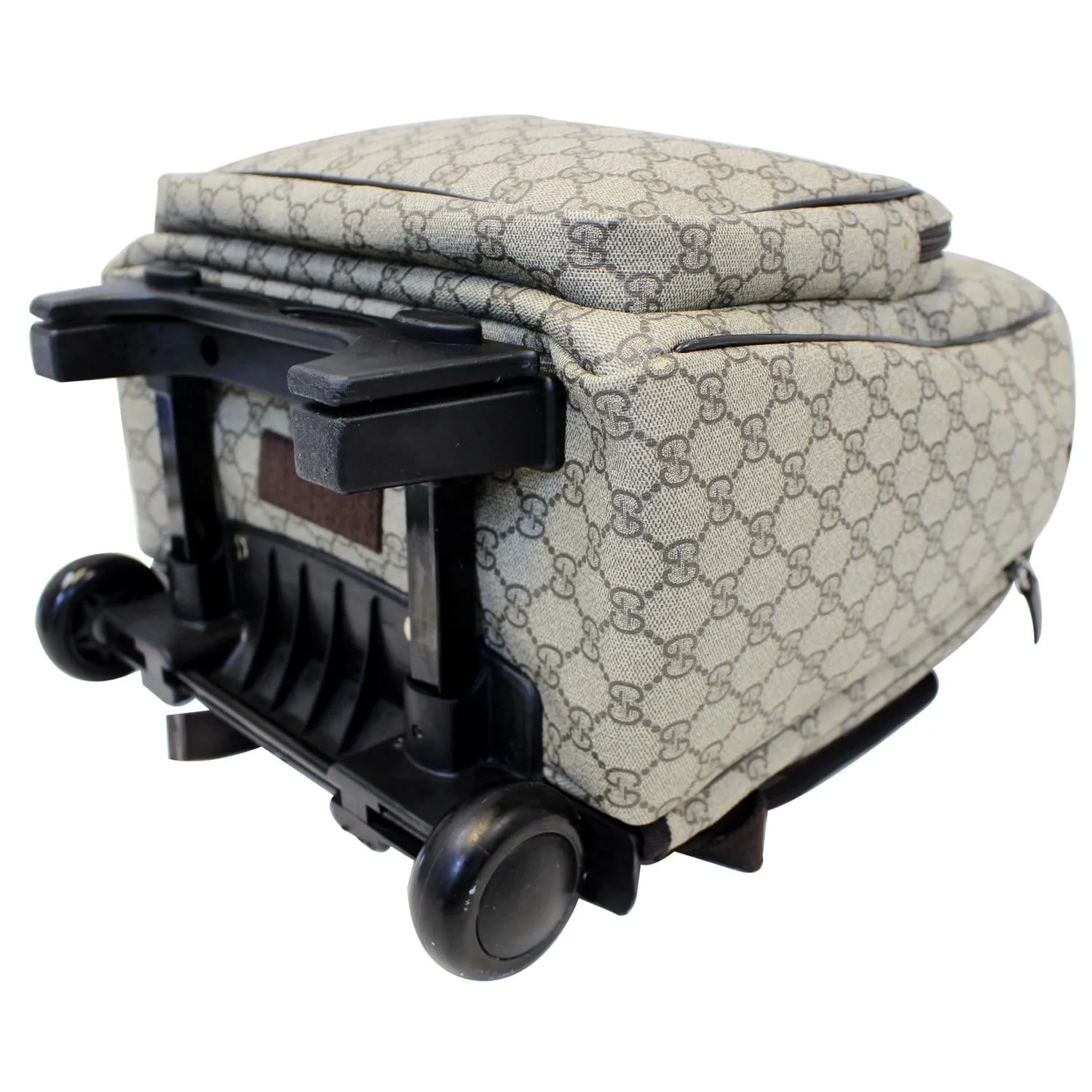 Gucci GG Supreme Canvas Trolley Backpack Bag Beige
