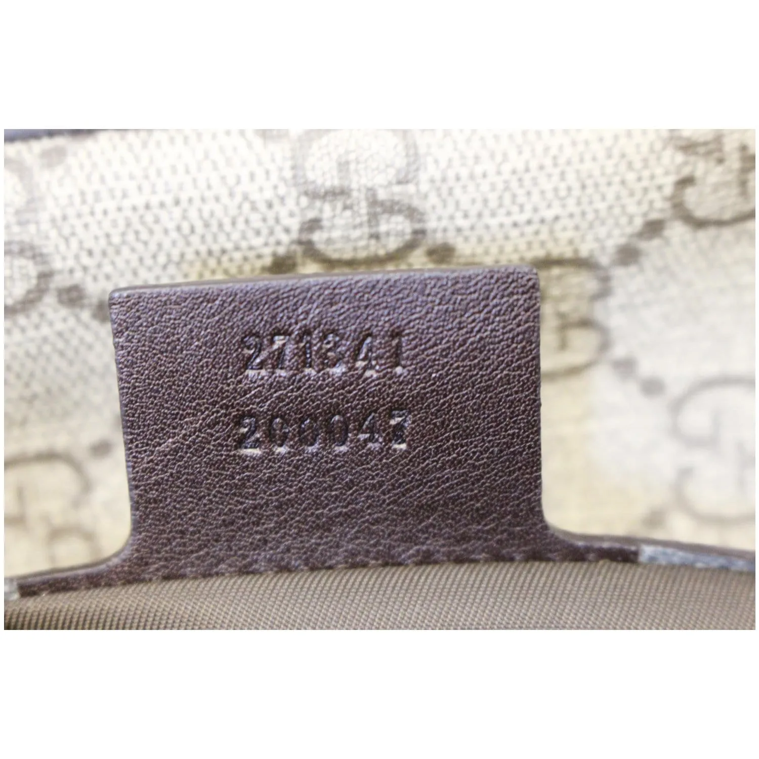 Gucci GG Supreme Canvas Trolley Backpack Bag Beige
