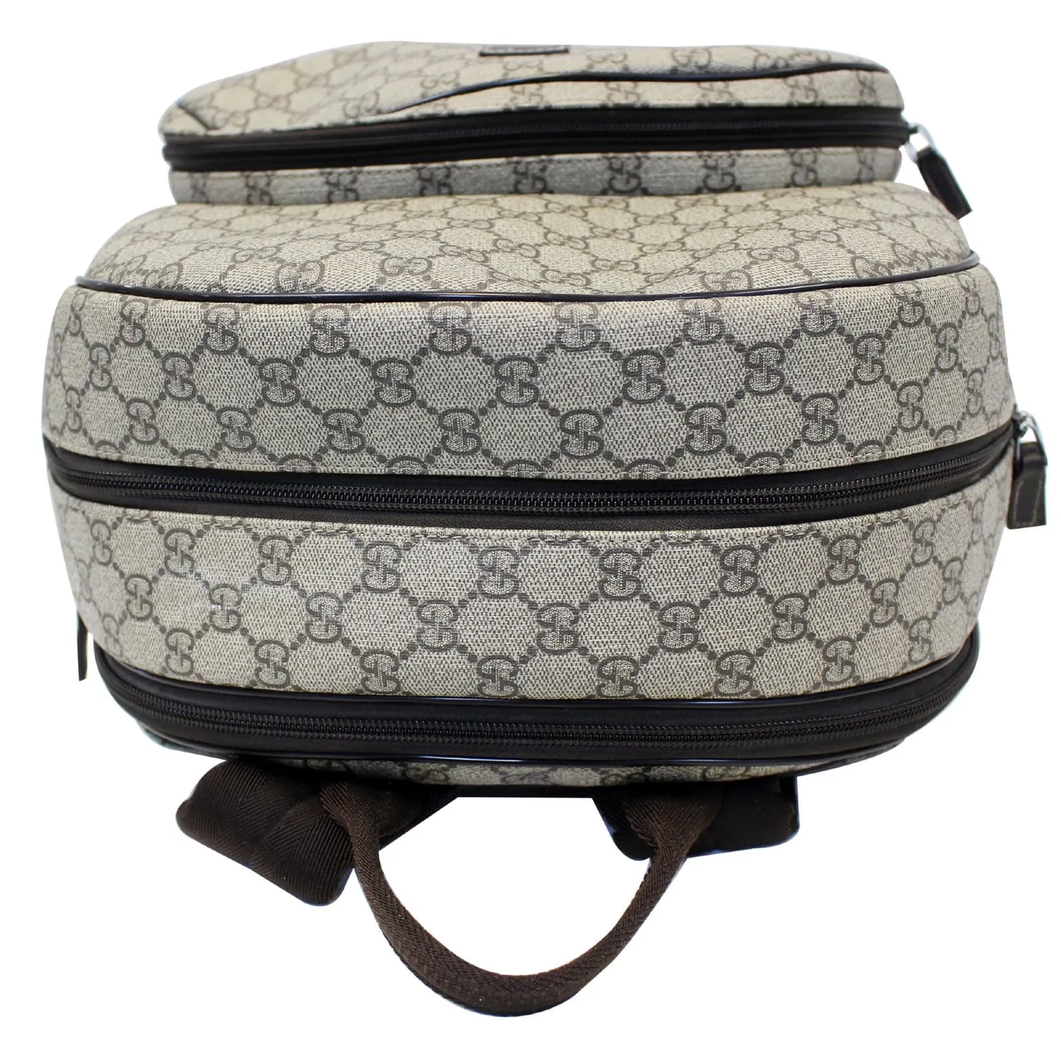Gucci GG Supreme Canvas Trolley Backpack Bag Beige