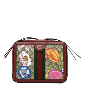 GUCCI Ophidia Flora Web Small Top Handle Bag Red 550622