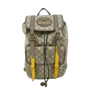 GUCCI Soft GG Supreme Canvas Backpack Bag Beige 473869