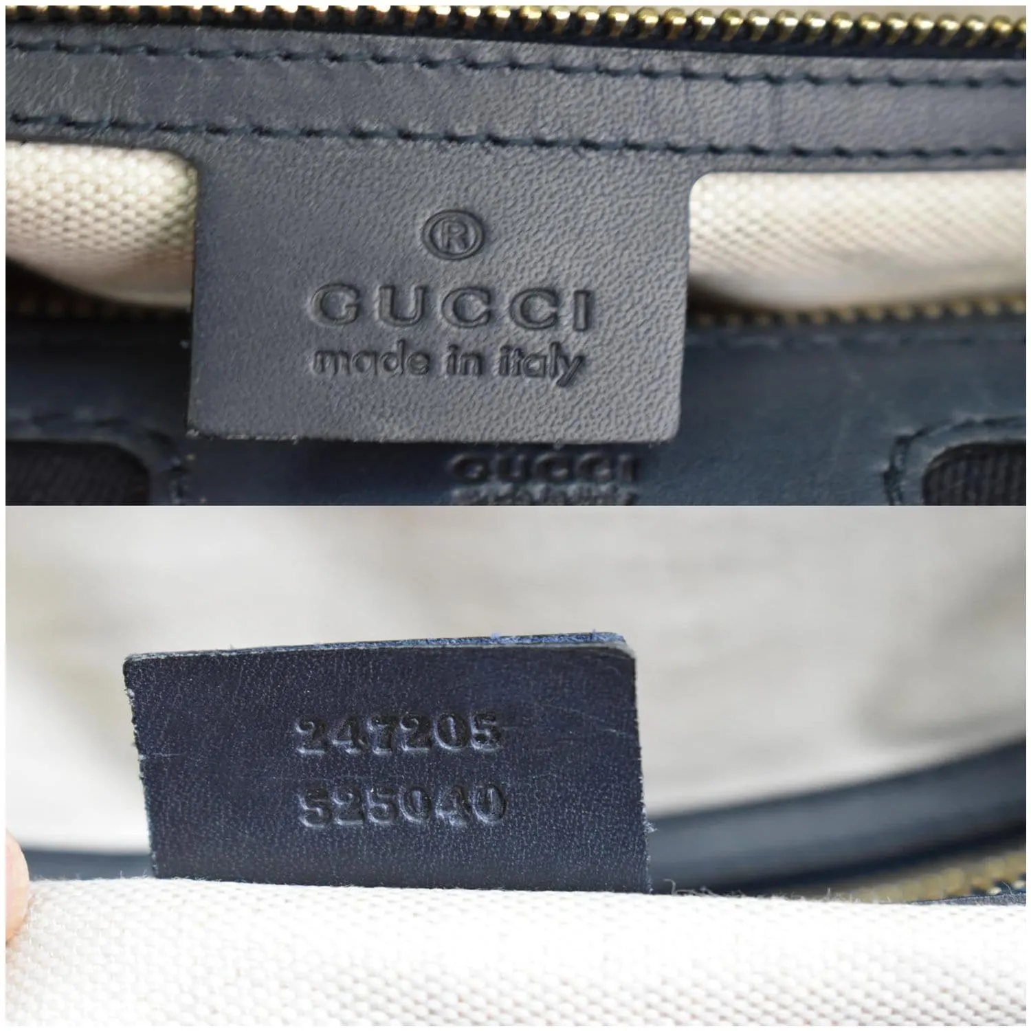 GUCCI Vintage Web Original GG Boston Bag Blue 247205