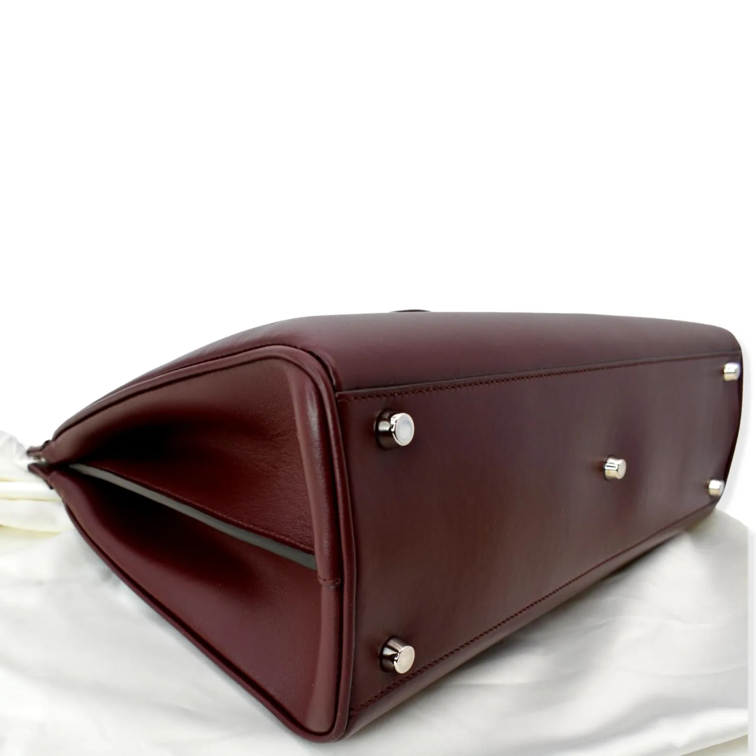 GUCCI Zumi Medium Leather Top Handle Bag Burgundy 564714