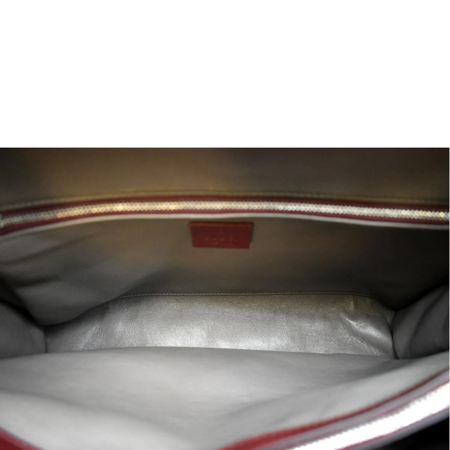 GUCCI Zumi Medium Leather Top Handle Bag Burgundy 564714
