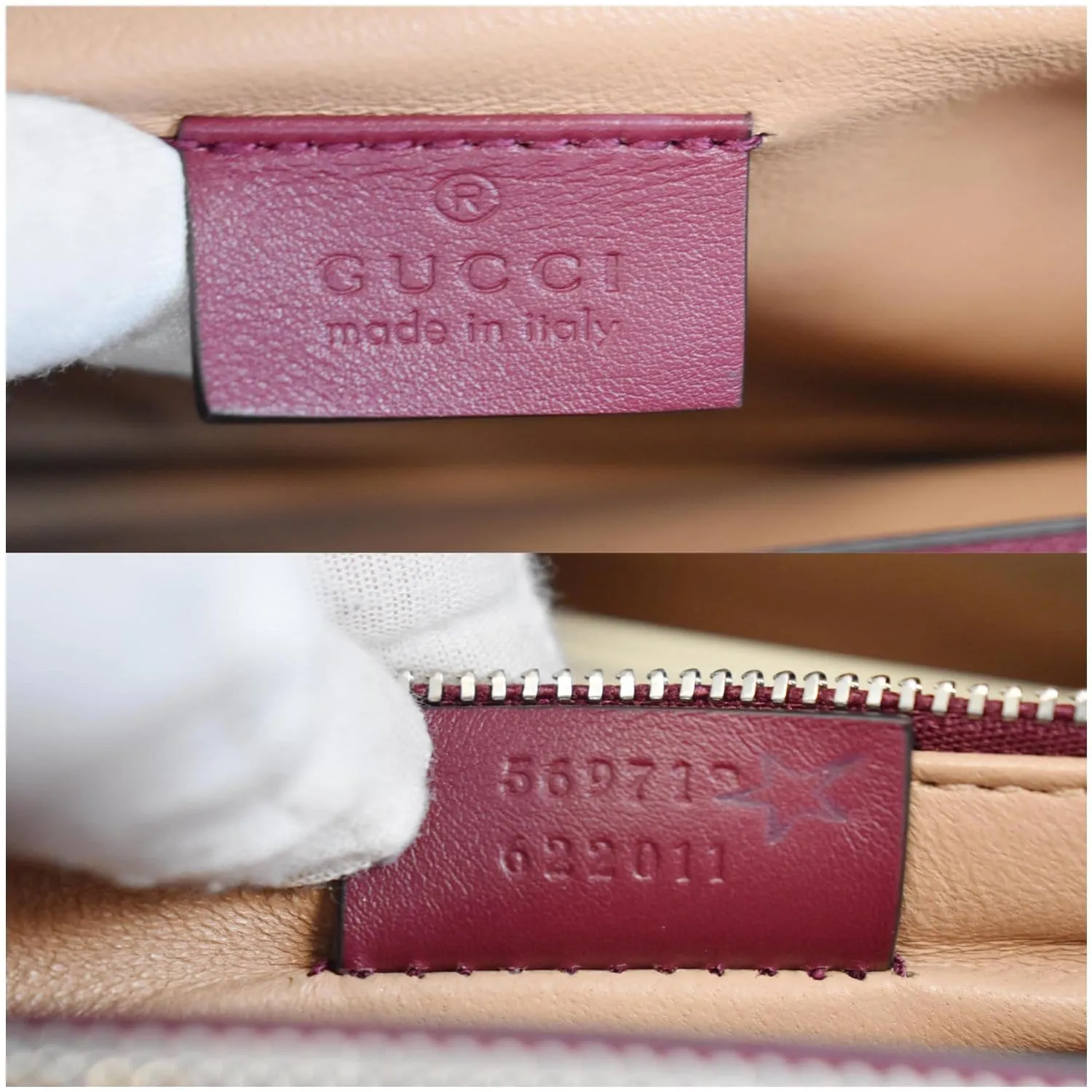 GUCCI Zumi Small Snakeskin Leather Top Handle Bag Bordeaux 569712