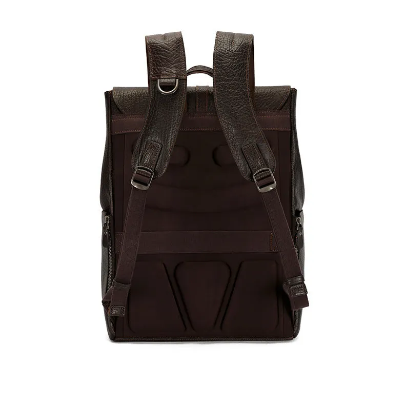 Handmade Retro Full-Grain Leather Business Laptop Backpack