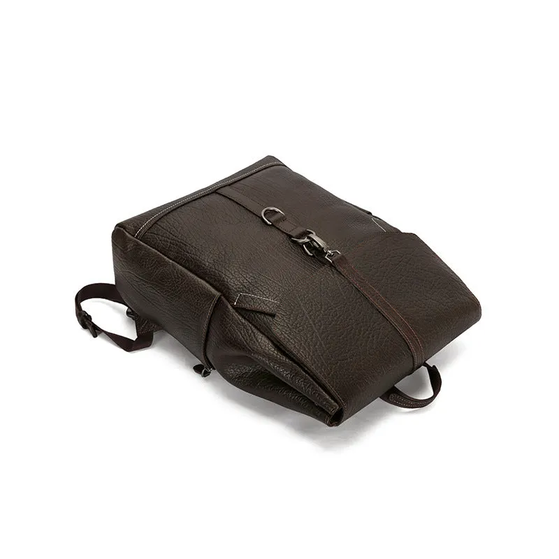 Handmade Retro Full-Grain Leather Business Laptop Backpack