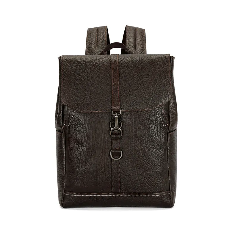 Handmade Retro Full-Grain Leather Business Laptop Backpack