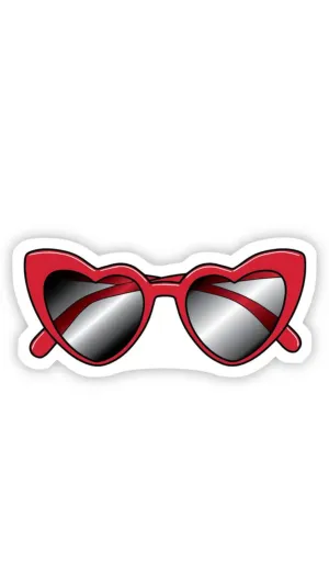 Heart Eyes Sunglasses Sticker