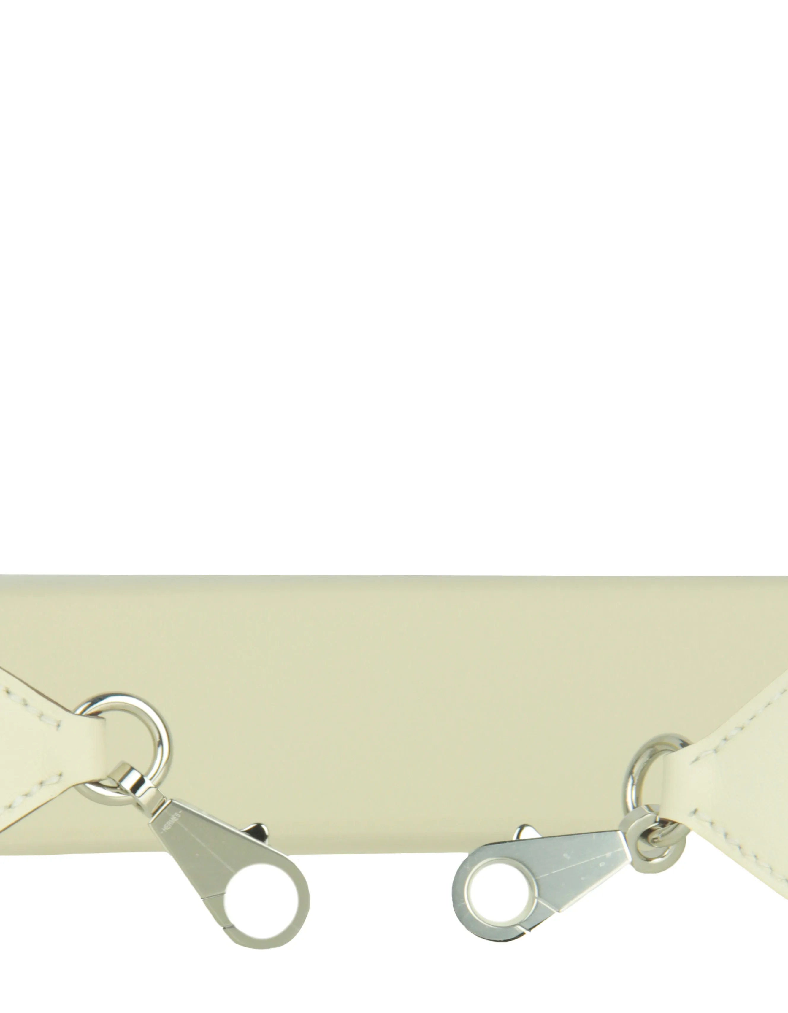 Hermes 2022 Nata/ Lime Yellow Swift & Epsom Leather Pocket Kelly Bag Strap