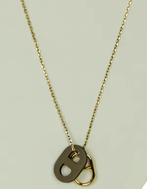 Hermes Gold/ Swift O'Maillon Pendant Necklace
