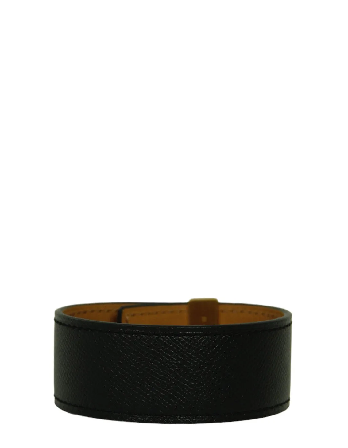 Hermes NEW Black/Gold Collier de Chien 24 Bracelet sz T3