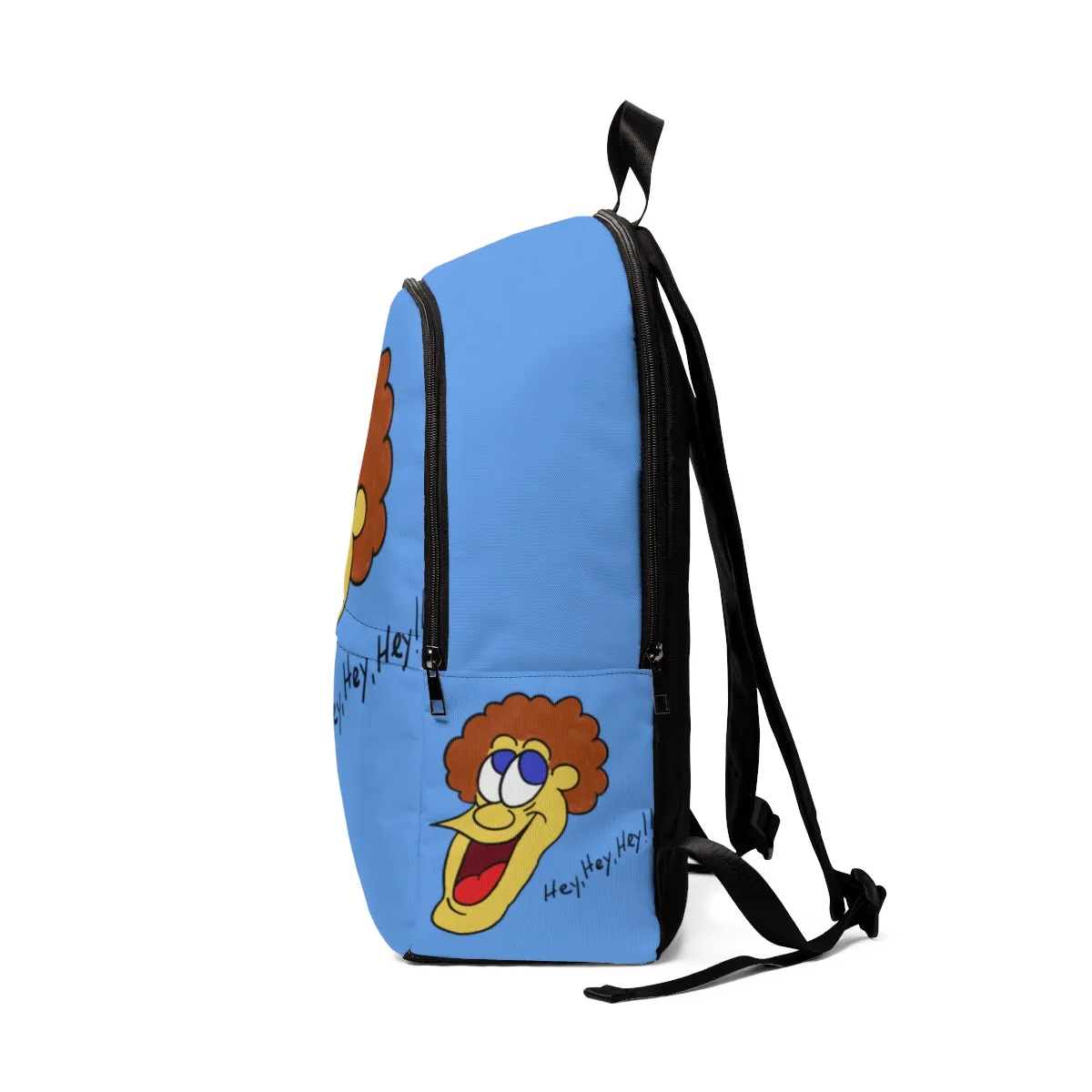 Hey, Hey, Hey!! light blue Unisex Fabric Backpack