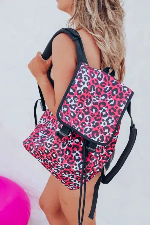 Hot Pink Leopard Backpack