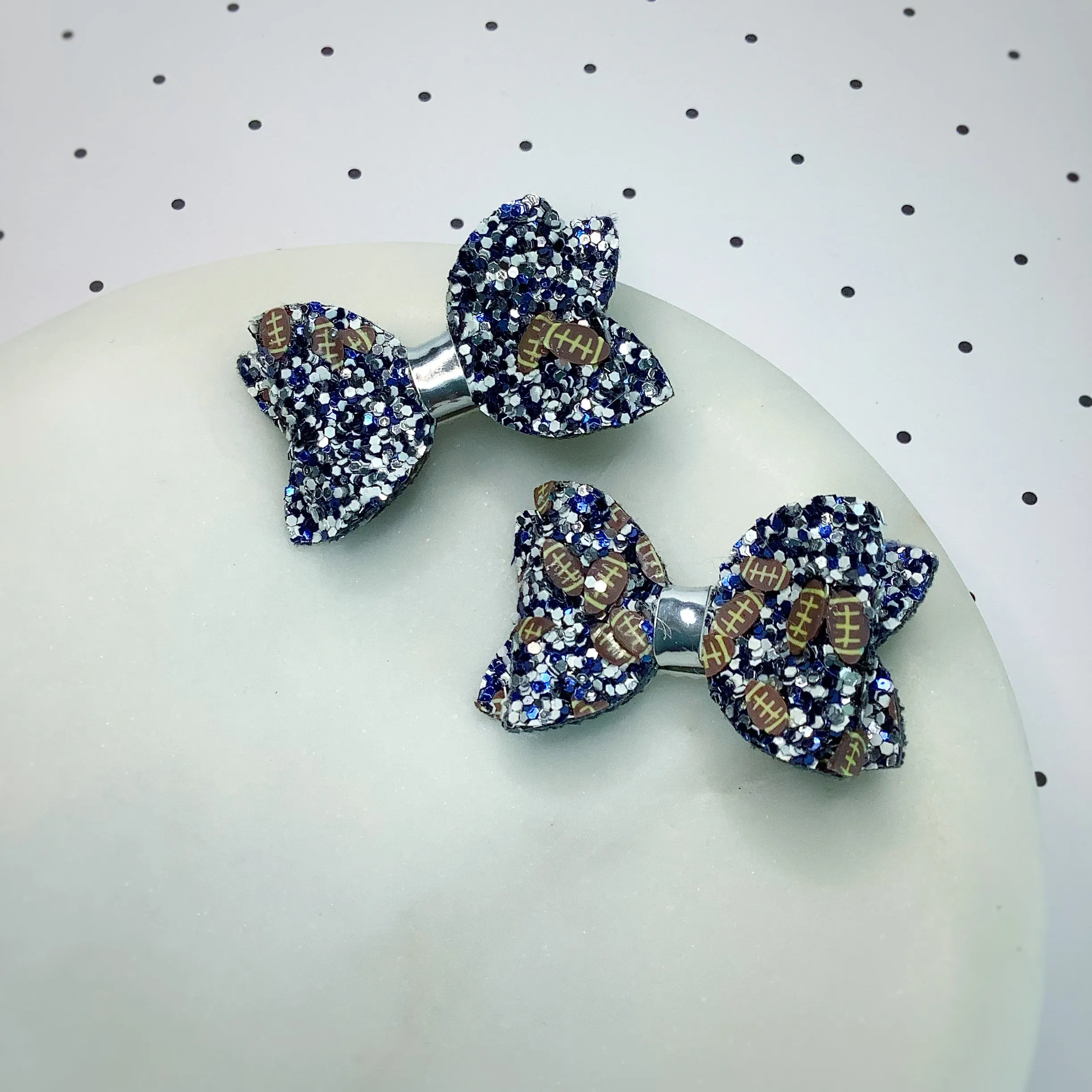 I Love Football Micro Mini Bows