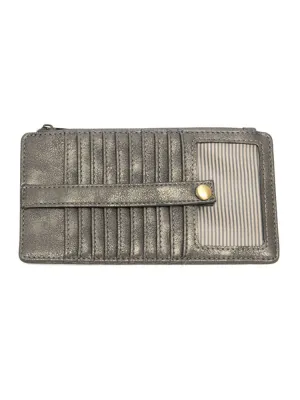 Joy Susan Kara Mini Wallet - Metallic Dark Chrome