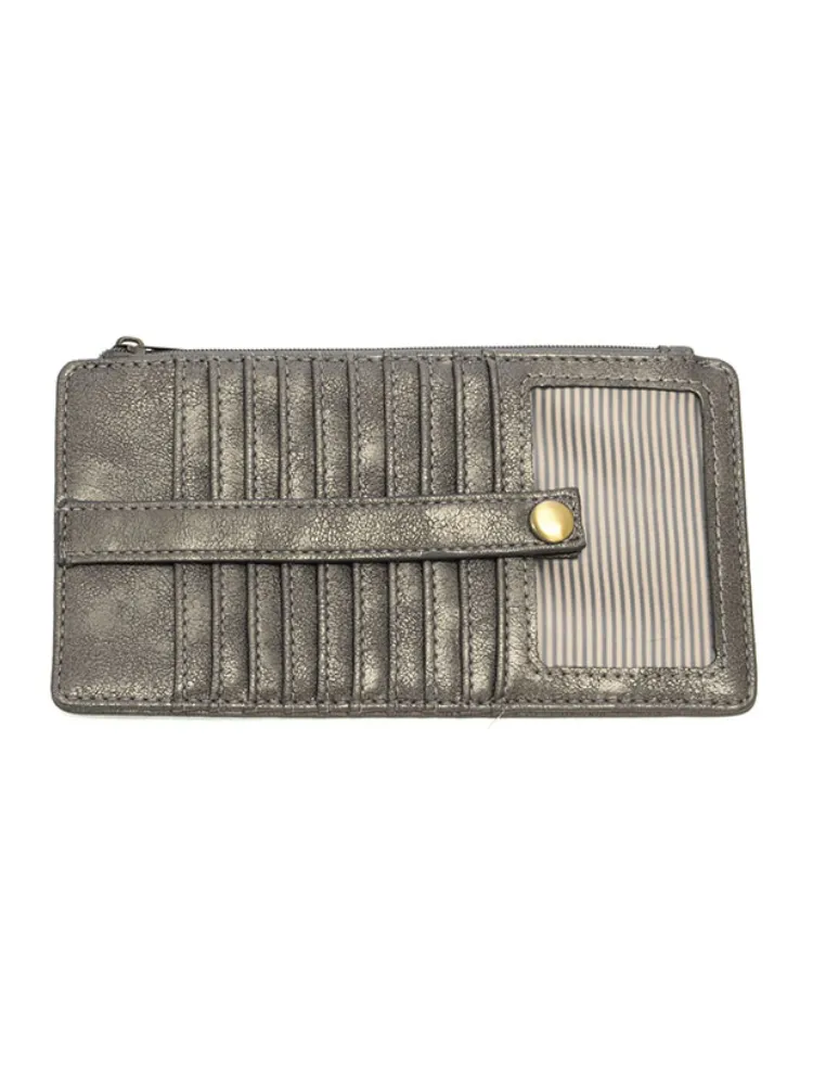 Joy Susan Kara Mini Wallet - Metallic Dark Chrome