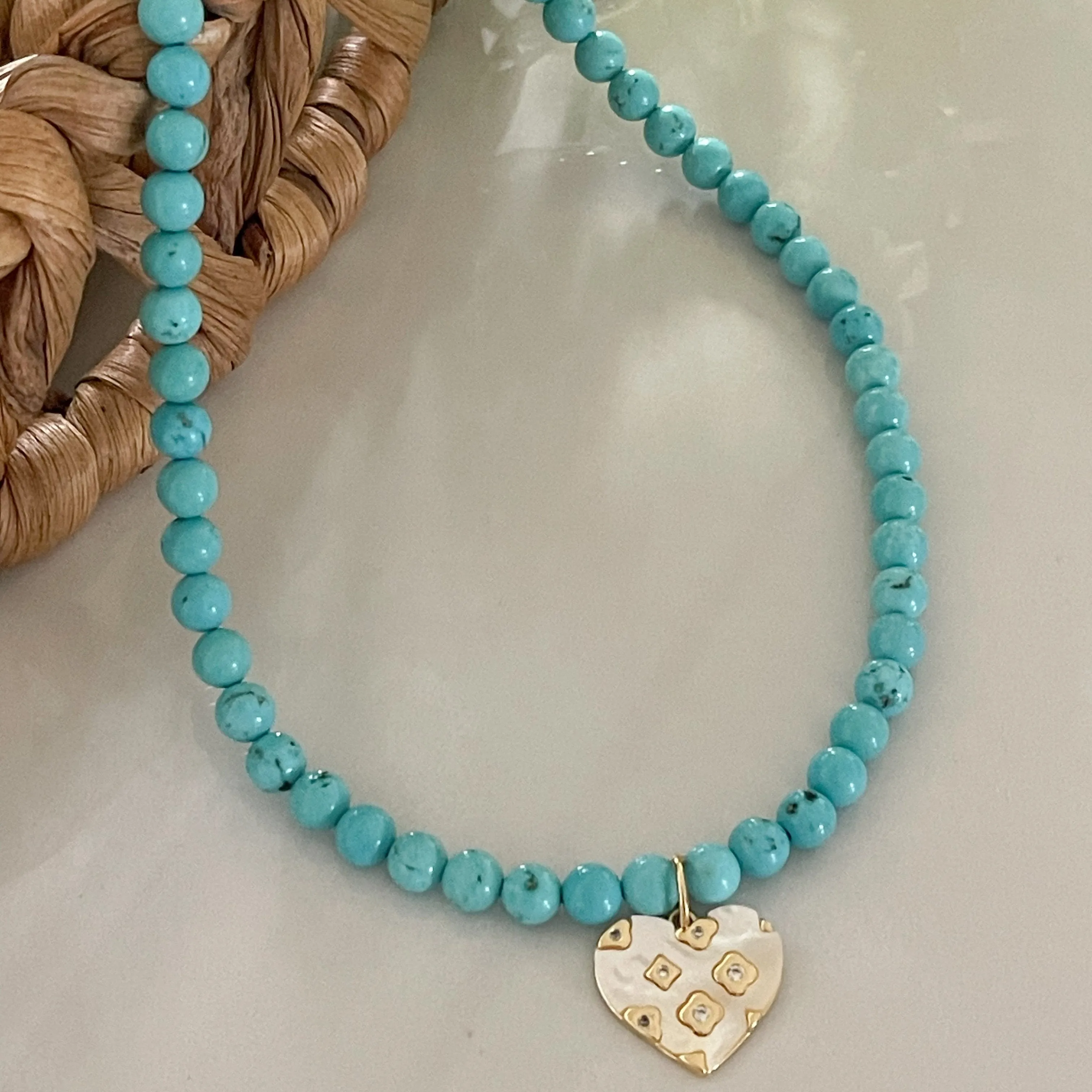 Kali Natural Turquoise Candy Necklace