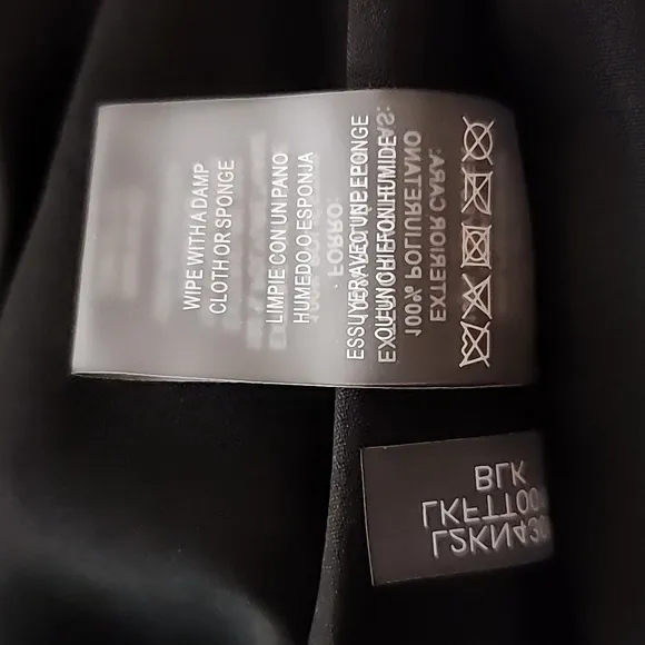 KARL LAGERFELD PARIS Women's Embellished Faux‎ Leather Black Skirt Size 12