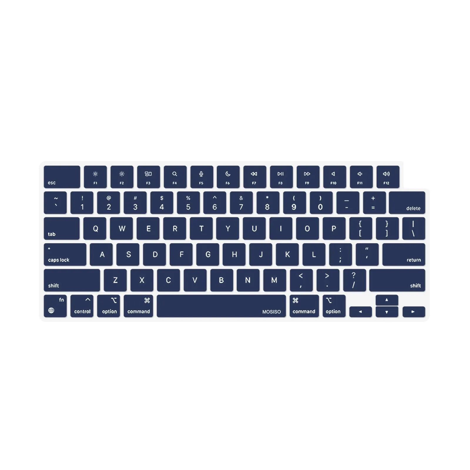 Keyboard Cover Skin For MacBook Air Pro 13 13.6 14 15.3 16 A2442 A2779 A2485 A2780 A2681 A2941 M1 M2 2021 to 2023 Navy Blue