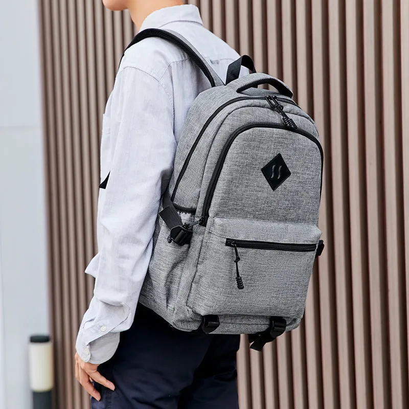 Kids USB Charging Laptop School Backpacks -Black Pink Grey Book Bags For Boys Girls Travel Backpack