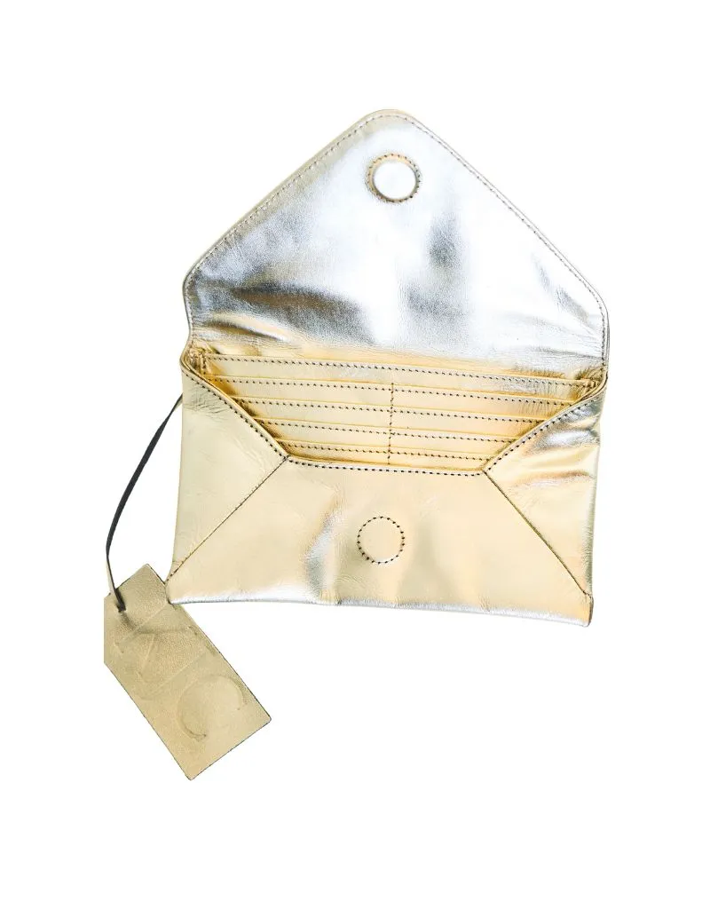 KJC Adrianna Envelope Wallet In Gold