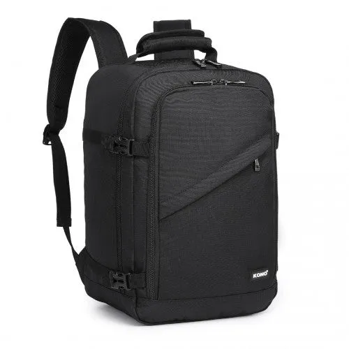 Kono Lightweight 20L Cabin Bag Travel Business Backpack - Black