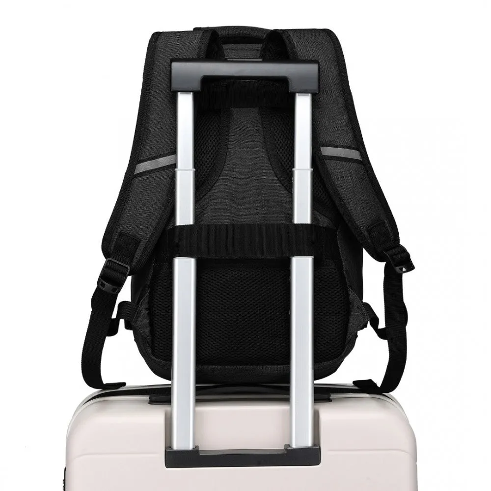 Kono Lightweight 20L Cabin Bag Travel Business Backpack - Black