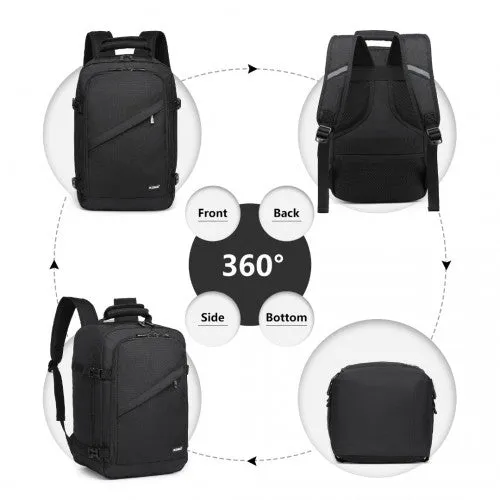 Kono Lightweight 20L Cabin Bag Travel Business Backpack - Black