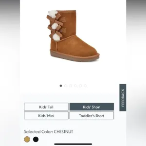 KOOLABURRABY UGG, Toddler size 8, Victoria Short Boot, Color: CHESTNUT
