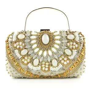 Ladies Evening Bag Handmade Beaded Party Clutch Crossbody Bag