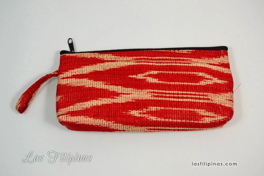 Large White, Black & Red Beaded Necklace