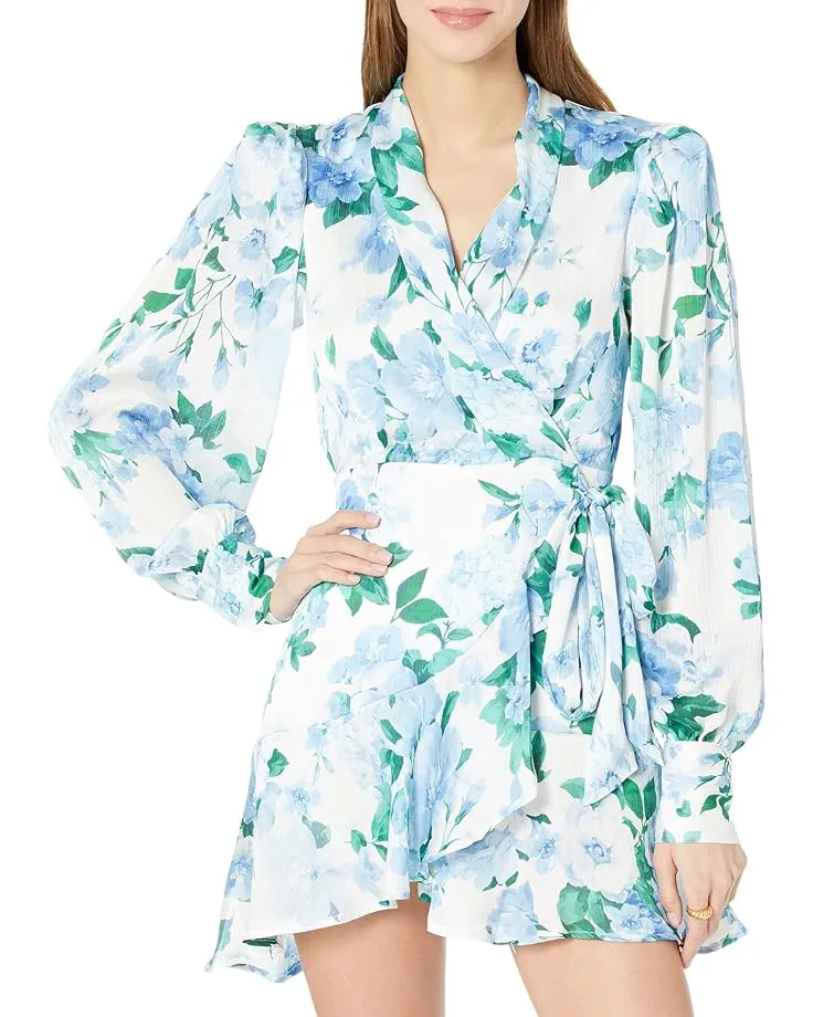LD5240B Lisette  sleeve maxi-blue multi : xs