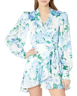 LD5240B Lisette  sleeve maxi-blue multi : xs