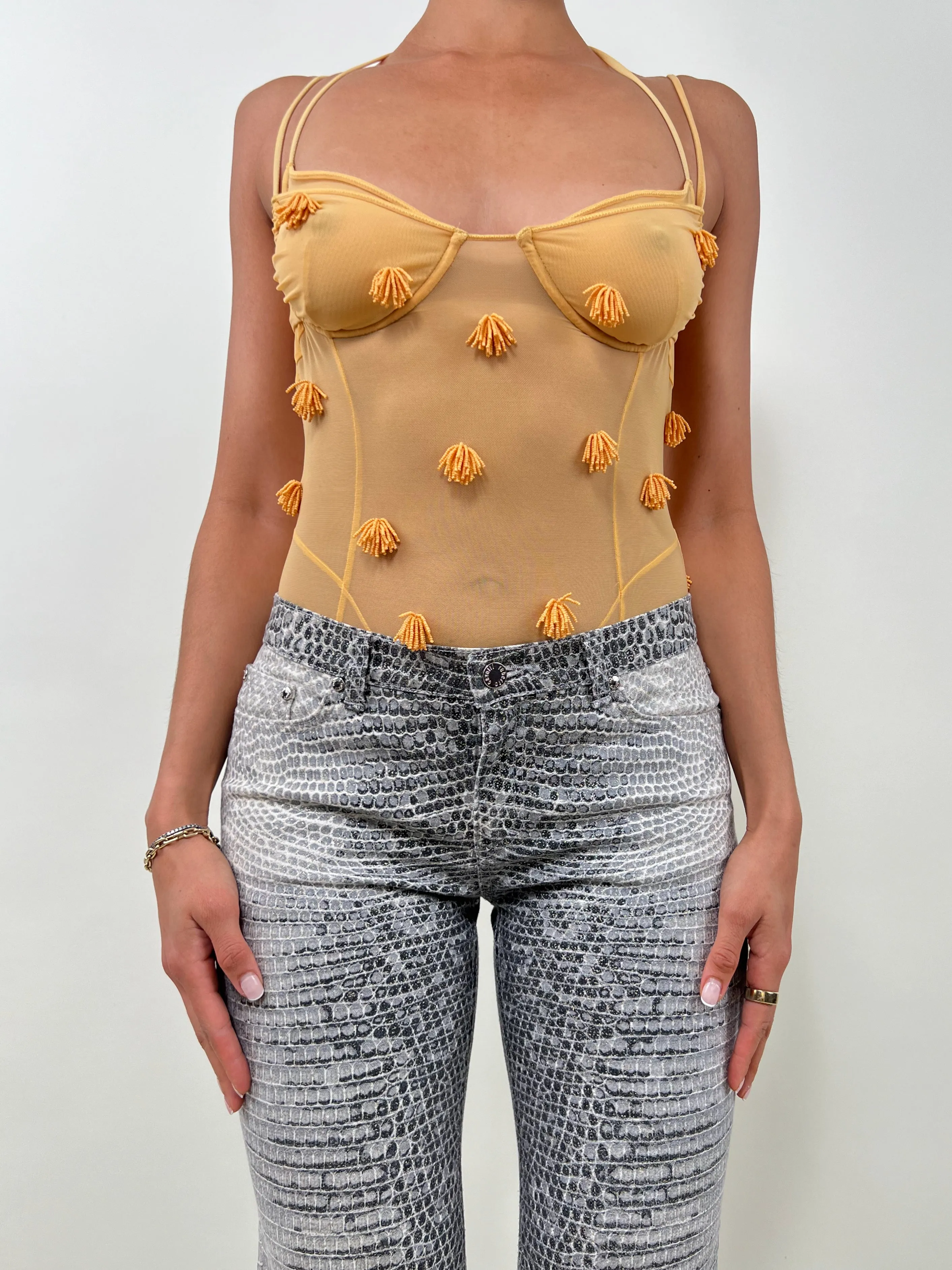 Le Body Ilha Beaded Mesh Bodysuit