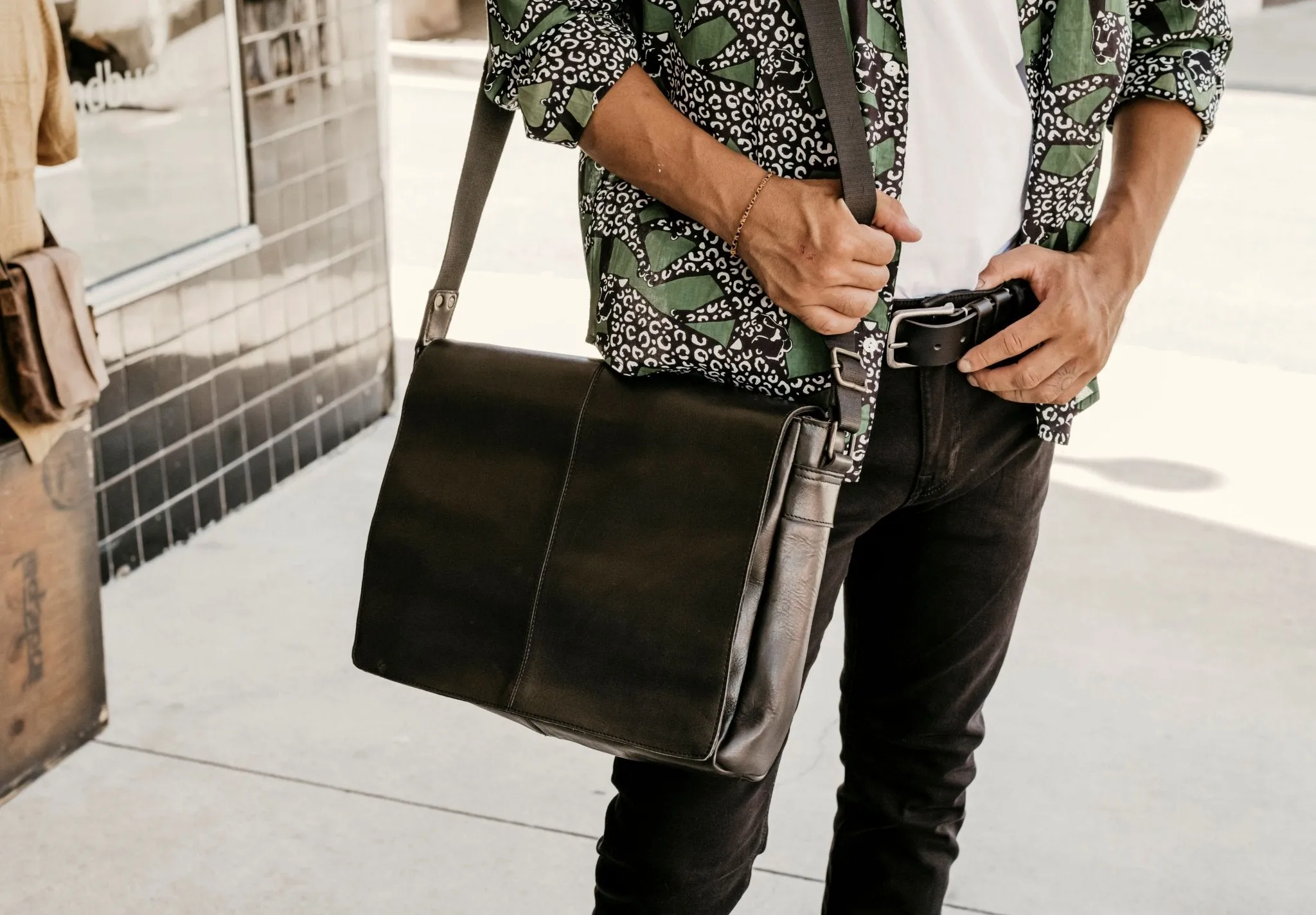 Leather Messenger Bag for Men - Lincoln 13